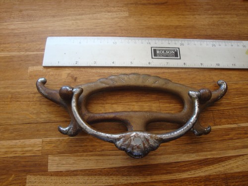 Antique brass letterbox door - brass,