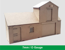 Small Stable Laser Cut Scratch Aid Built Layout Kit 0 Gauge 7mm Model Railway