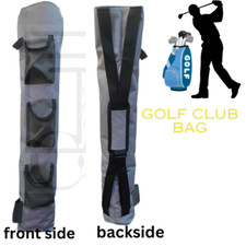 Lightweight Pencil Golf Club Bag - 34" Height, 5" Diameter, 3 Pockets, Portable