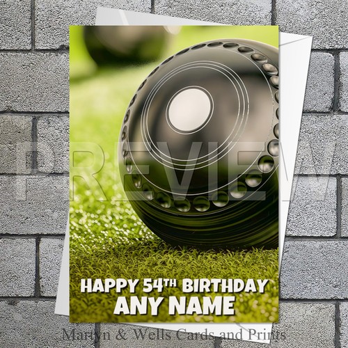 Bowls birthday card - ., 5x7