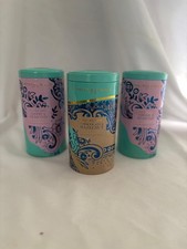 3x Fortnum&Mason Empty Biscuit Tins in Beige and Dusky Ink