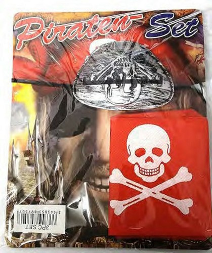 Kids 3pc pirate - eye, patch