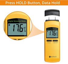 4Pin Digital Moisture Meter Damp Detector Humidity Tester for Wood Wall Concrete