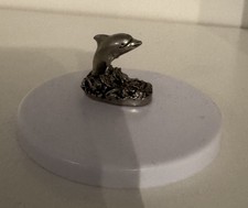 Pewter Metal Dolphin Ornament