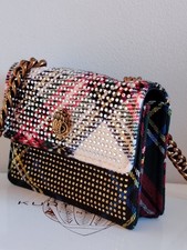 New Kurt Geiger Kensington TARTAN Micro Crossbody Handbag Purse