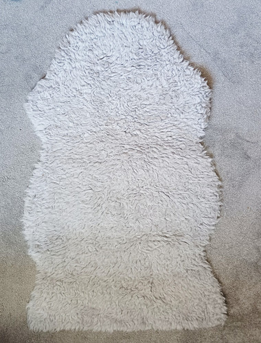 Ikea white faux - white, fur