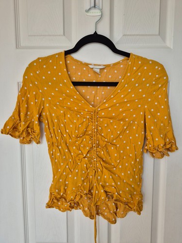 Mustard yellow white - h&m,