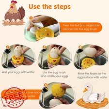 Egg Washer Silicone Brush