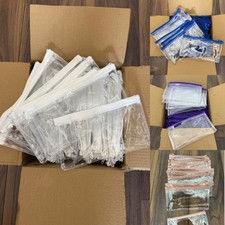 Joblot 50 Clear Exam Small Transparent Pencil Case Girls Boys - 20cm x 12cm