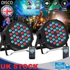 LED Stage Lights 36 RGB Party DJ Sound Strobe DMX Uplight Lamp 2PCS W/ Remote