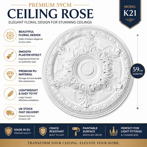 Ceiling rose premium cm - ceiling,