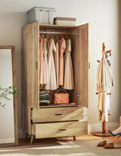 2 Door Wardrobe Wooden Storage
