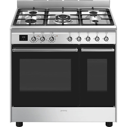 Smeg range cooker - cooker, stainless