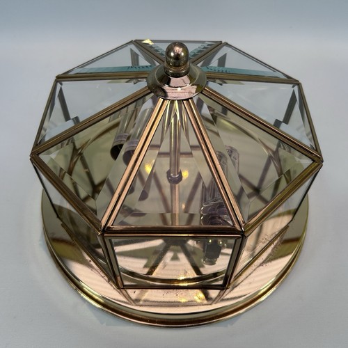 Vintage octagonal flush glass - octagonal,