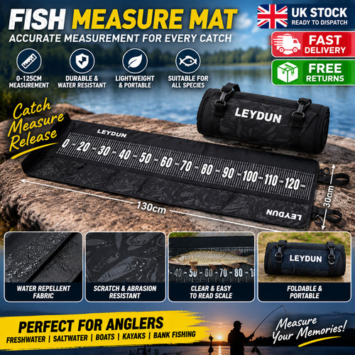 125cm fish measuring mat - fish,