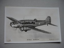 Original WW2 Period AVRO ANSON B&W RPPC Unposted Valentines