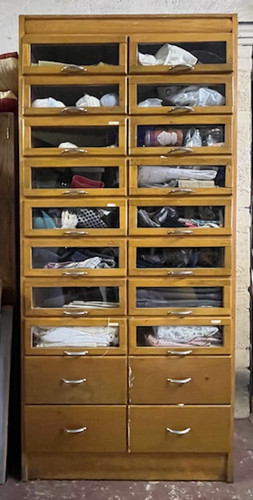Mid century glass - glass-fronted, unit