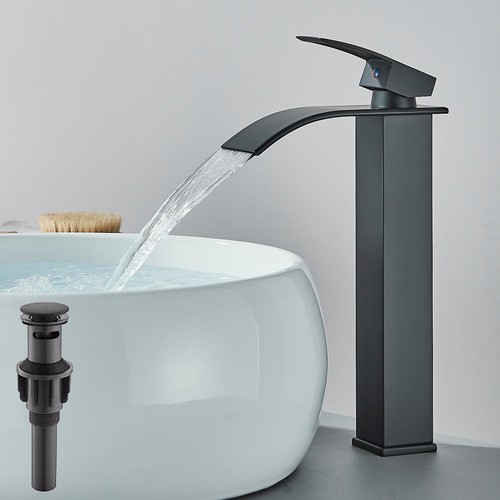 Vessel sink faucet - sink, black