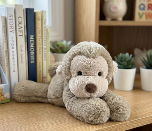 Cute beige monkey plush - cute,