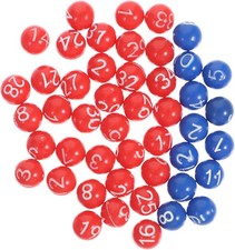 1 Set Assorted Color Lottery Balls for Bingo Raffles and Party Games Clear Numb
