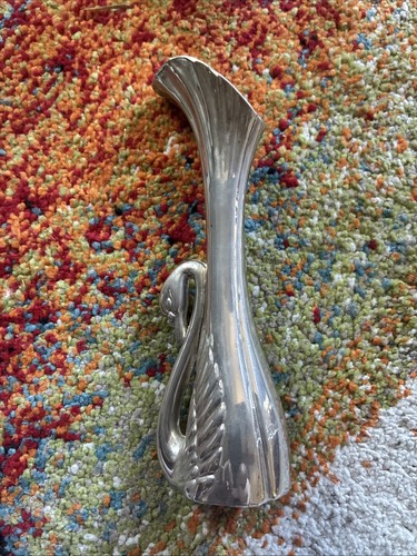 Vintage silver plated swan - swan, bud