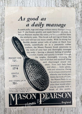 Mason Pearson Bros London Hair Brush Ladies Beauty 1958 vintage print advert