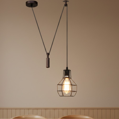 Vintage metal hanging pendant - vintage,