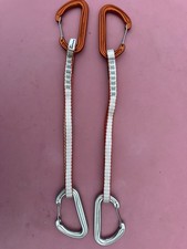 Unused Wildwire Climbing Quickdraws 20cm Sling X2, Orange & White, RRP £40
