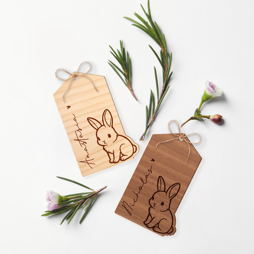 Personalised little bunny tag - little,