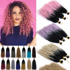 Top Kinky Curls Curly Havana Braids Crochet Braid Twist Hair Extensions Ombre uk