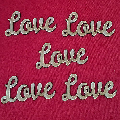 Wooden mdf love word script - mdf,