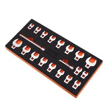 VEVOR Crowfoot Wrench Set 3/8" Drive 20-Piece Crows Foot Wrench Set SAE Metric