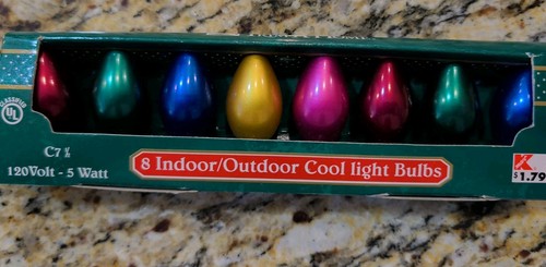 Vtg christmas satin glow - c7,