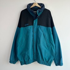 Vintage Columbia Colourblock Jacket X-LARGE Blue Black Hooded Parka Coat XL