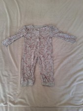 Grey Long Sleeved Footless Sleepsuit Tu Size 12-18 Months
