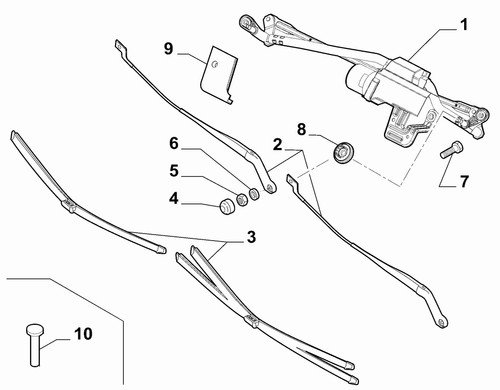Genuine fiat windscreen - fiat, wiper