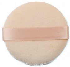 2 x Powder Puffs ULTRA  SOFT Large Round Velour Puff Cosmetic Foundation Sponge 
