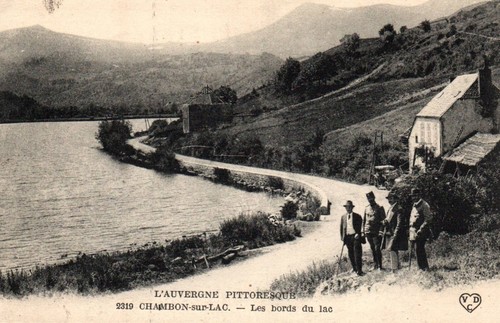 Old postcard chambon le - -,
