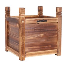 Square wooden planter trough - square,