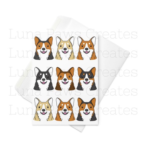 Pembroke welsh corgi card - pembroke,