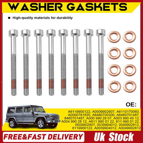 Fuel injector bolt - injector, washer
