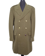 Demolux Military Coat Khaki Green Wool Double Breasted KB6B