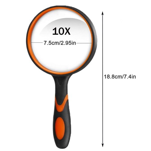 Magnifying glass 10x handheld - 10x,