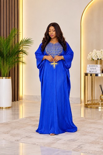 Royal blue african bubu - royal, dress