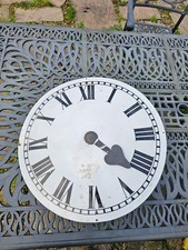 RARE antique PORCELAIN ENAMEL REMOTE DIAL stable turret clock railway 2ft