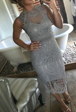 Lipsy VIP Silver Grey Midi
