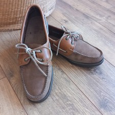 Womens Sebago Docksides UK 7. Teal Nubuck & Waxed Brown Leather in VGC