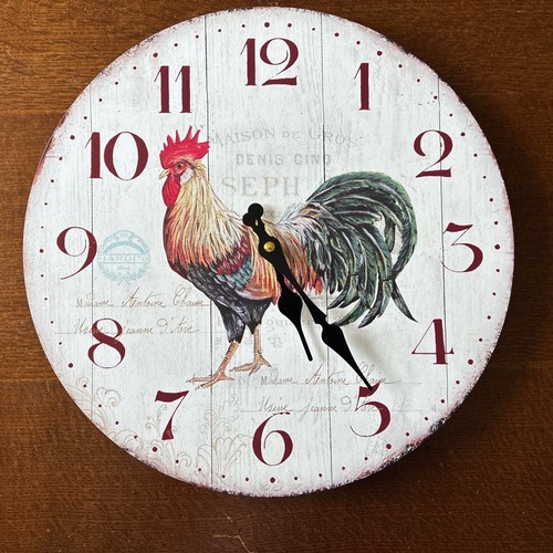 Cockerel kitchen wall clock - cockerel,