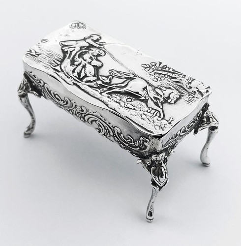 Miniature table silver snuff - table,