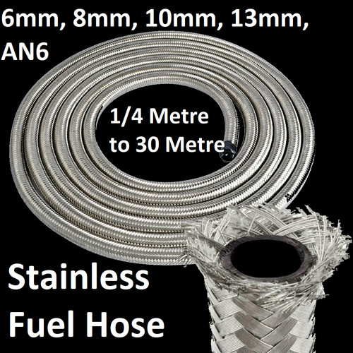 Stainless steel braided hose - stainless,